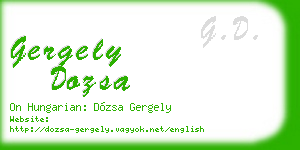 gergely dozsa business card